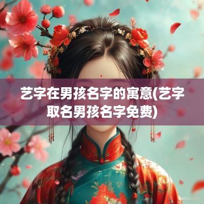 艺字在男孩名字的寓意(艺字取名男孩名字免费)