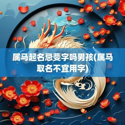 属马起名忌斐字吗男孩(属马取名不宜用字)
