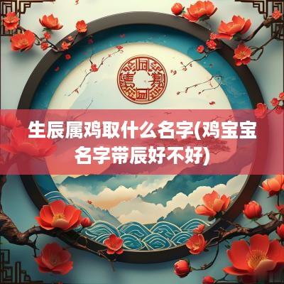 生辰属鸡取什么名字(鸡宝宝名字带辰好不好)