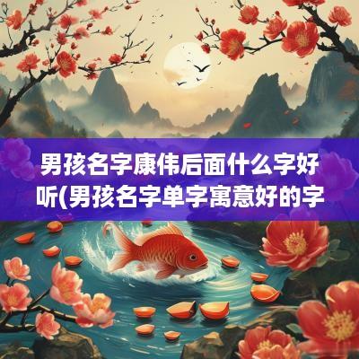男孩名字康伟后面什么字好听(男孩名字单字寓意好的字)
