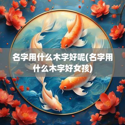 名字用什么木字好呢(名字用什么木字好女孩)