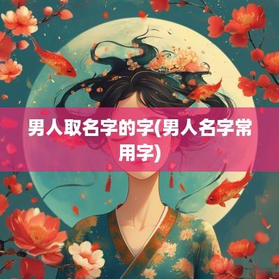 男人取名字的字(男人名字常用字)