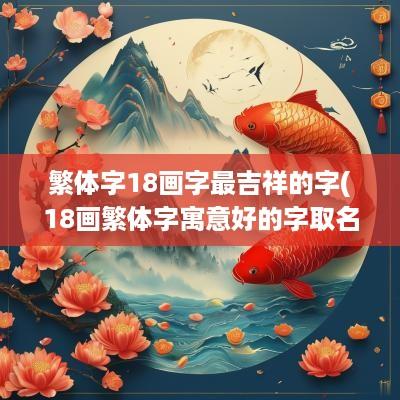 繁体字18画字最吉祥的字(18画繁体字寓意好的字取名字)