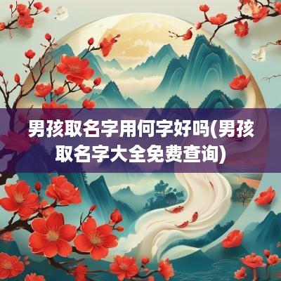 男孩取名字用何字好吗(男孩取名字大全免费查询)