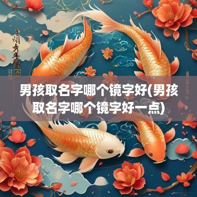 男孩取名字哪个镜字好(男孩取名字哪个镜字好一点)