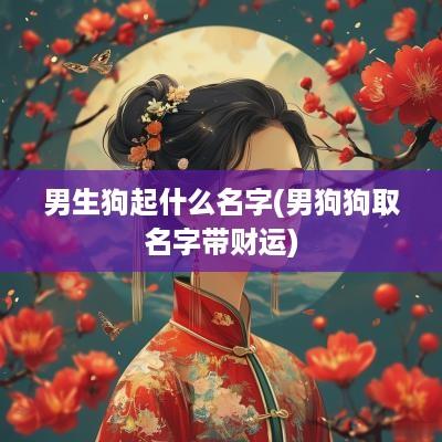 男生狗起什么名字(男狗狗取名字带财运)