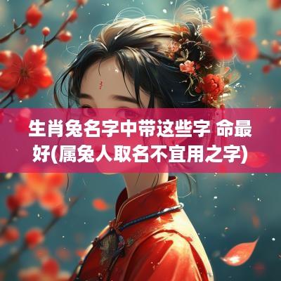 生肖兔名字中带这些字 命最好(属兔人取名不宜用之字)