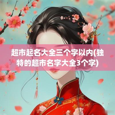 超市起名大全三个字以内(独特的超市名字大全3个字)