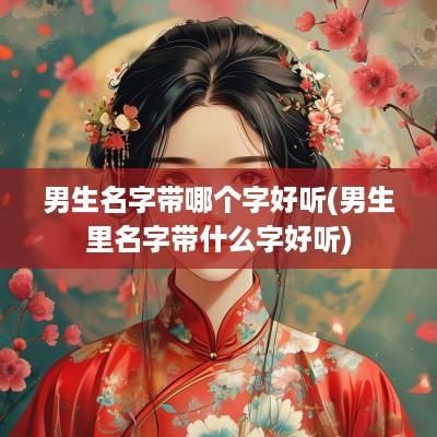 男生名字带哪个字好听(男生里名字带什么字好听)