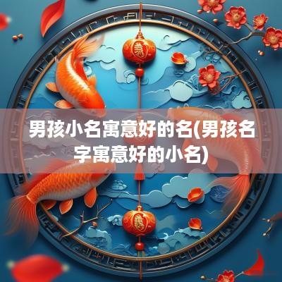 男孩小名寓意好的名(男孩名字寓意好的小名)