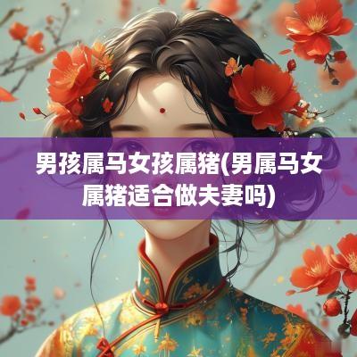男孩属马女孩属猪(男属马女属猪适合做夫妻吗)