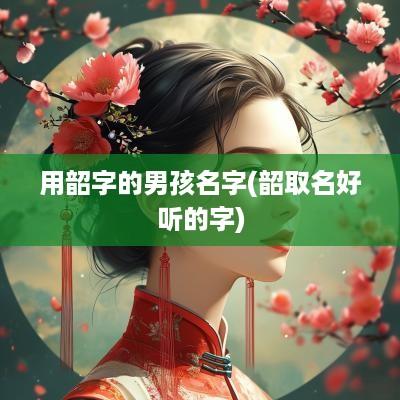 用韶字的男孩名字(韶取名好听的字)