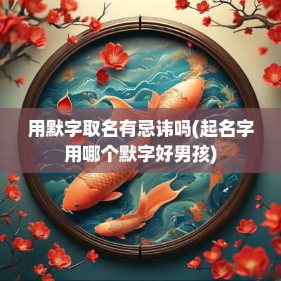 用默字取名有忌讳吗(起名字用哪个默字好男孩)