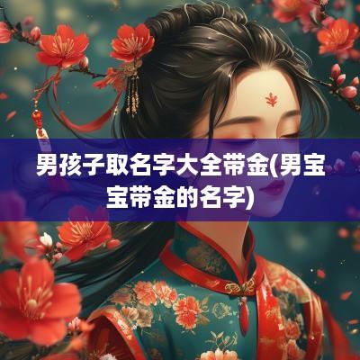 男孩子取名字大全带金(男宝宝带金的名字)