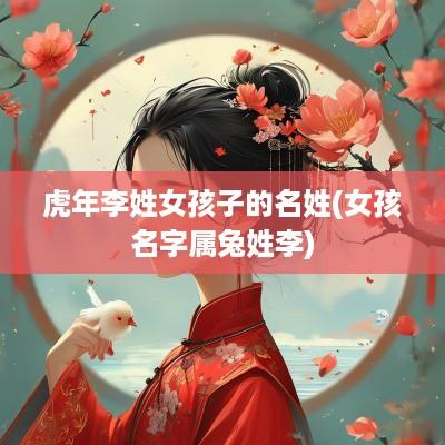 蛇年李姓女孩子的名姓(女孩名字属兔姓李)