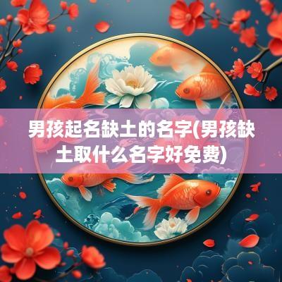男孩起名缺土的名字(男孩缺土取什么名字好免费)
