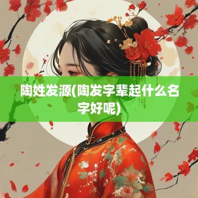 陶姓发源(陶发字辈起什么名字好呢)