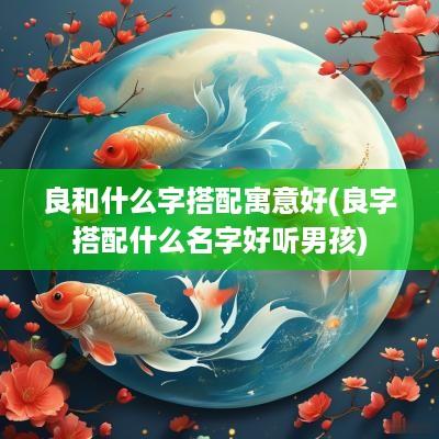 良和什么字搭配寓意好(良字搭配什么名字好听男孩)
