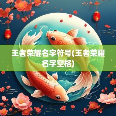 王者荣耀名字符号(王者荣耀名字空格)