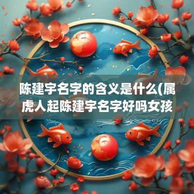 陈建宇名字的含义是什么(属虎人起陈建宇名字好吗女孩)