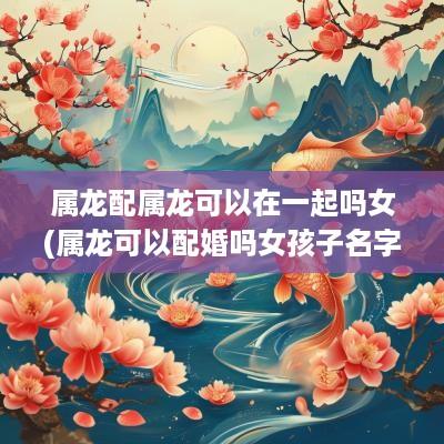 属龙配属龙可以在一起吗女(属龙可以配婚吗女孩子名字叫什么)