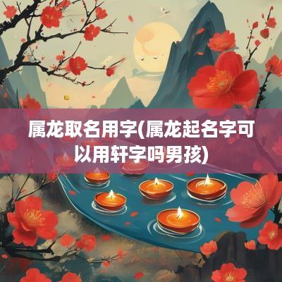 属龙取名用字(属龙起名字可以用轩字吗男孩)