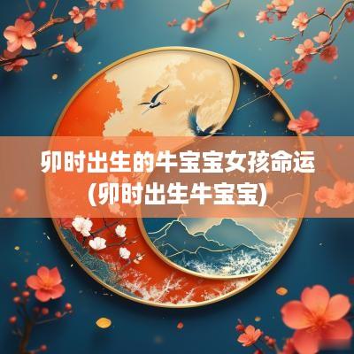卯时出生的牛宝宝女孩命运(卯时出生牛宝宝)