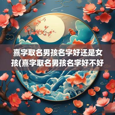 熹字取名男孩名字好还是女孩(熹字取名男孩名字好不好)