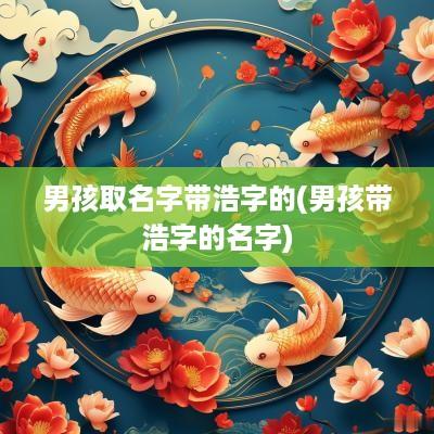 男孩取名字带浩字的(男孩带浩字的名字)