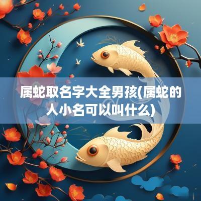 属蛇取名字大全男孩(属蛇的人小名可以叫什么)