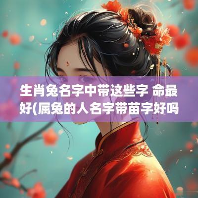 生肖兔名字中带这些字 命最好(属兔的人名字带苗字好吗女)