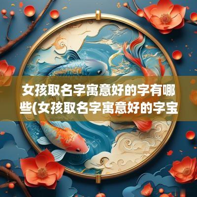 女孩取名字寓意好的字有哪些(女孩取名字寓意好的字宝宝起名)