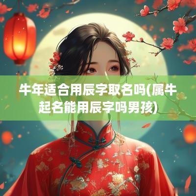 蛇年适合用辰字取名吗(属牛起名能用辰字吗男孩)