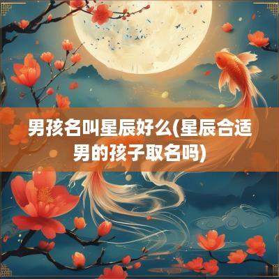 男孩名叫星辰好么(星辰合适男的孩子取名吗)