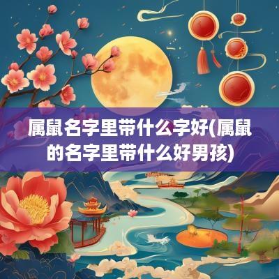 属鼠名字里带什么字好(属鼠的名字里带什么好男孩)