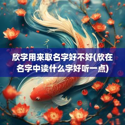 欣字用来取名字好不好(欣在名字中读什么字好听一点)