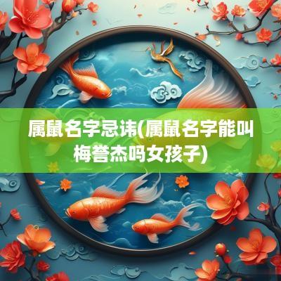 属鼠名字忌讳(属鼠名字能叫梅誉杰吗女孩子)