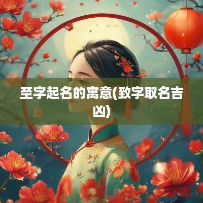至字起名的寓意(致字取名吉凶)