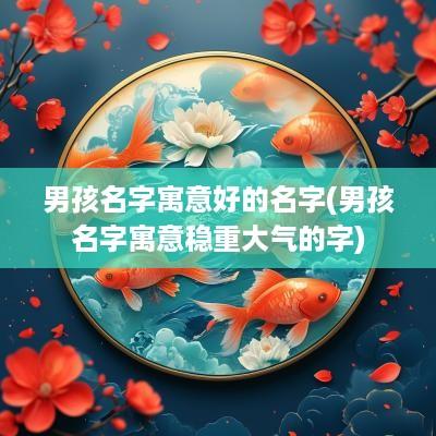 男孩名字寓意好的名字(男孩名字寓意稳重大气的字)