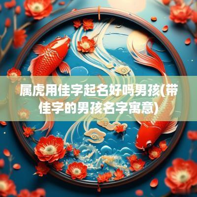 属虎用佳字起名好吗男孩(带佳字的男孩名字寓意)