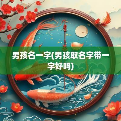 男孩名一字(男孩取名字带一字好吗)