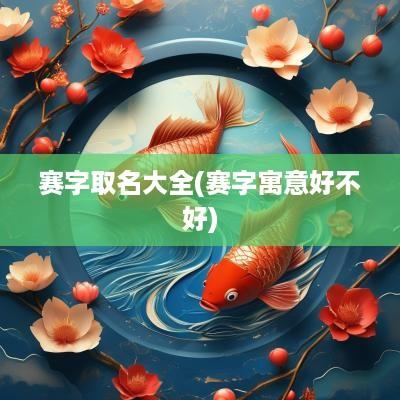 赛字取名大全(赛字寓意好不好)