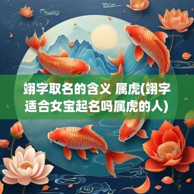 翊字取名的含义 属虎(翊字适合女宝起名吗属虎的人)