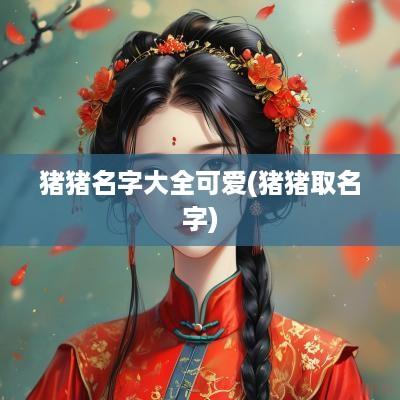 猪猪名字大全可爱(猪猪取名字)