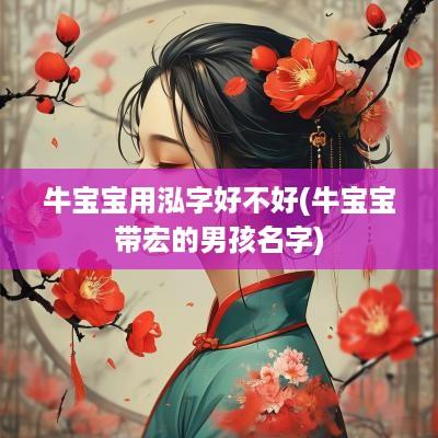 牛宝宝用泓字好不好(牛宝宝带宏的男孩名字)