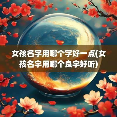 女孩名字用哪个字好一点(女孩名字用哪个良字好听)