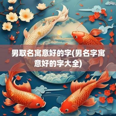 男取名寓意好的字(男名字寓意好的字大全)
