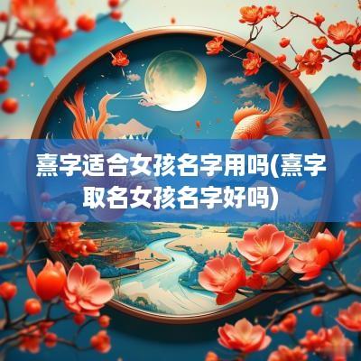 熹字适合女孩名字用吗(熹字取名女孩名字好吗)