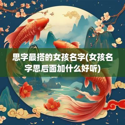 思字最搭的女孩名字(女孩名字思后面加什么好听)