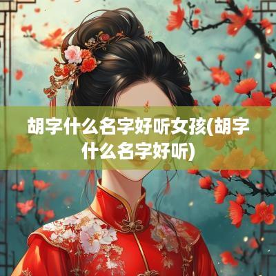 胡字什么名字好听女孩(胡字什么名字好听)